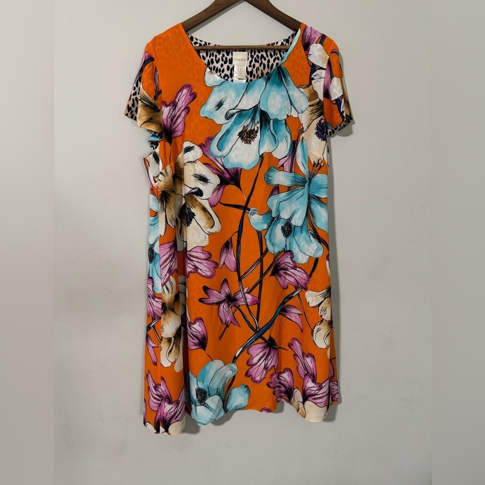 Chicos - Petite Reversible Floral-Animal Dress - Picture 3 of 13